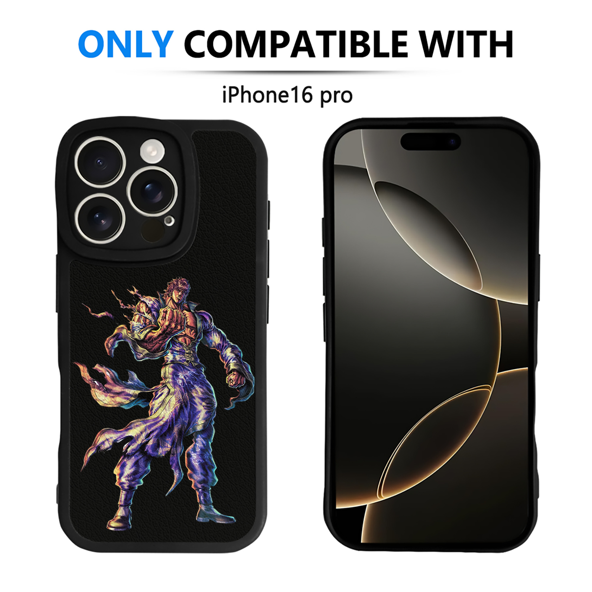 （画像用） 北斗の拳 Fist of the North Star 【iPhone 16シリーズ対応】シリコンスマホケース（レザー調） 材質：シリコン